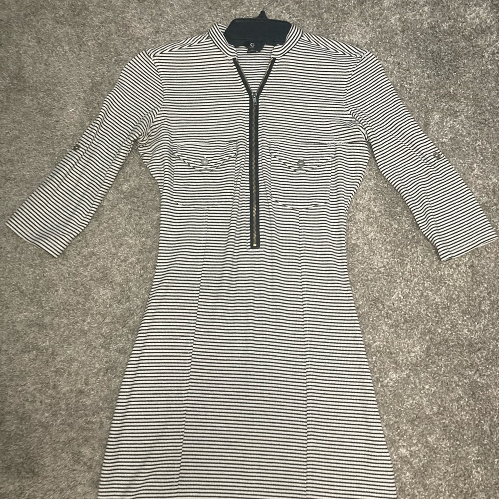 Black & White Stripes Guess Dress